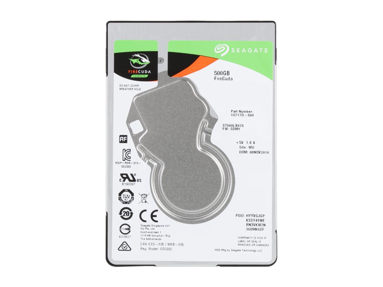 Seagate FireCuda Gaming SSHD 500GB SATA 6.0Gb/s 2.5" Notebooks / Laptops InternalÂ Hard Drive ST500LX025