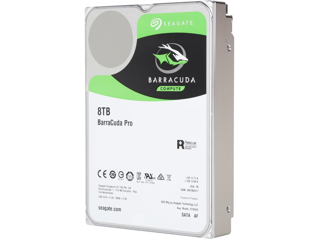 Seagate BarraCuda Pro ST8000DM0004 8TB 7200 RPM 256MB Cache SATA 6.0Gb/s 3.5" Hard Drive Bare Drive