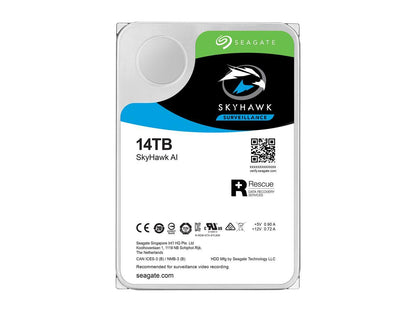 Seagate SkyHawk AI ST14000VE0008 14TB 7200 RPM 256MB Cache SATA 6.0Gb/s 3.5" Internal Hard Drive