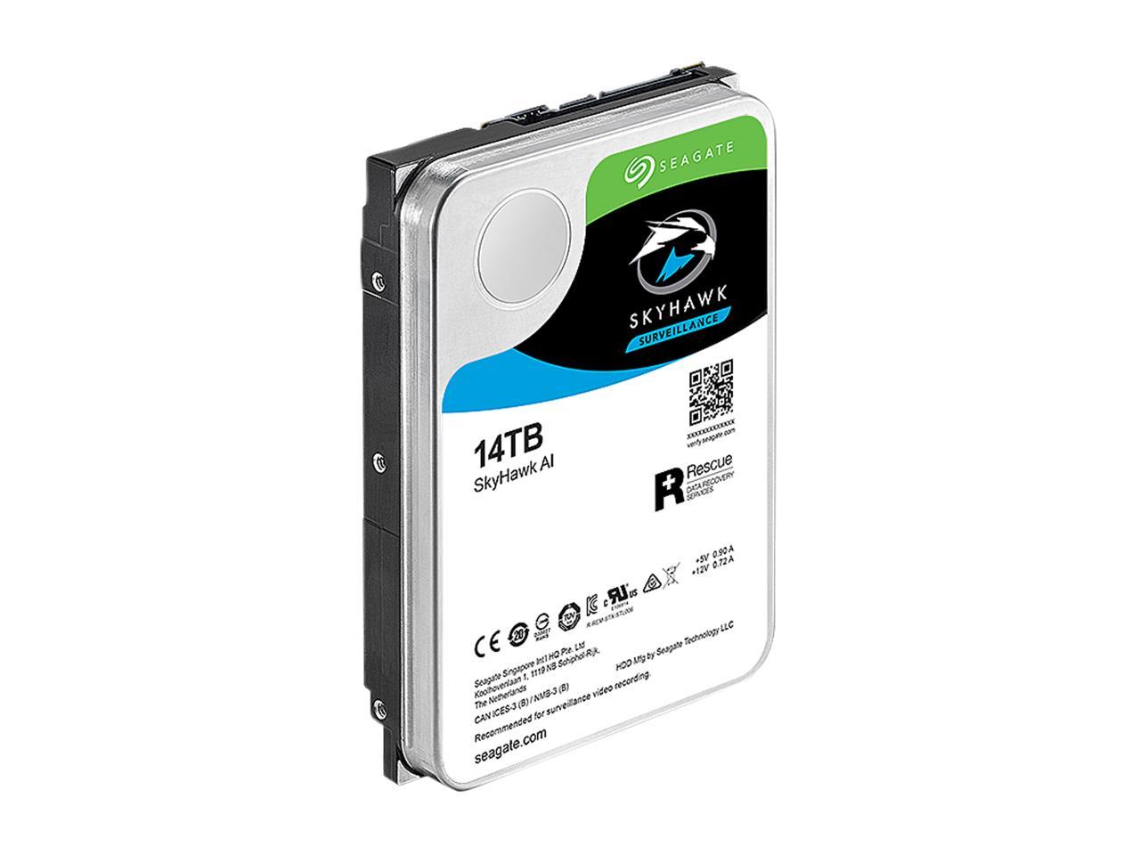 Seagate SkyHawk AI ST14000VE0008 14TB 7200 RPM 256MB Cache SATA 6.0Gb/s 3.5" Internal Hard Drive