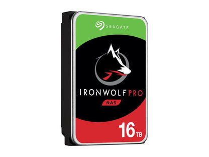 Seagate IronWolf Pro 16TB NAS Hard Drive 7200 RPM 256MB Cache CMR SATA 6.0Gb/s 3.5" Internal HDD ST16000NE000