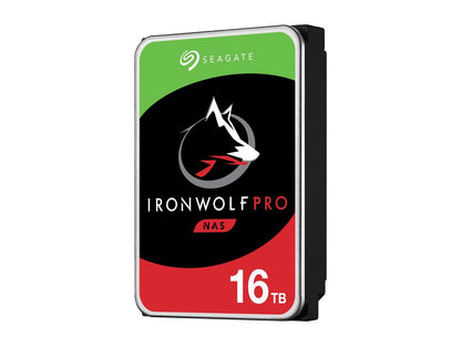 Seagate IronWolf Pro 16TB NAS Hard Drive 7200 RPM 256MB Cache CMR SATA 6.0Gb/s 3.5" Internal HDD ST16000NE000