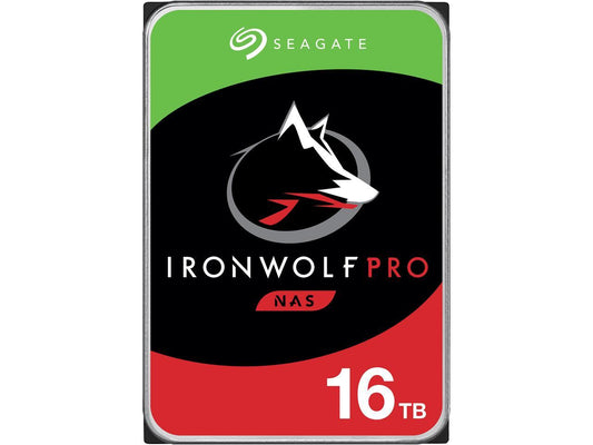 Seagate IronWolf Pro 16TB NAS Hard Drive 7200 RPM 256MB Cache CMR SATA 6.0Gb/s 3.5" Internal HDD ST16000NE000