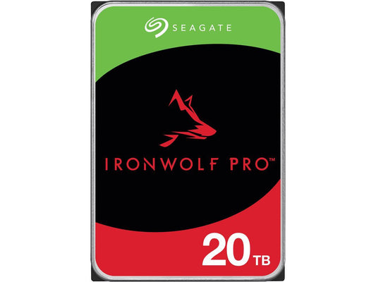 Seagate IronWolf Pro 20TB NAS Hard Drive 7200 RPM 256MB Cache CMR SATA 6.0Gb/s 3.5" Internal HDD NE-ST20000NE000