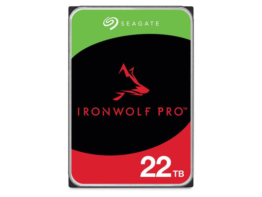 Seagate IronWolf Pro 22TB Enterprise NAS Internal HDD – CMR 3.5in SATA 6Gb/s 7200 RPM (ST22000NT001)