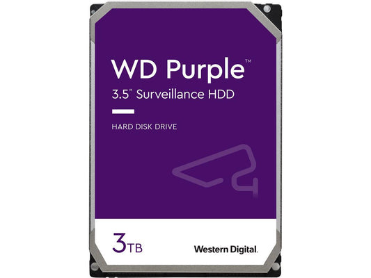 WD Purple 3TB Surveillance Hard Disk Drive - 5400 RPM Class SATA 6Gb/s 64MB Cache 3.5 Inch WD30PURZ