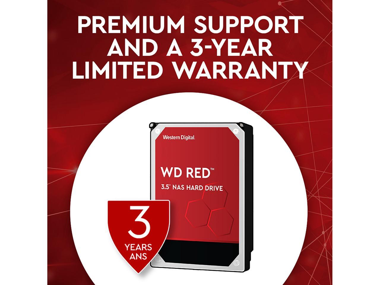 WD Red 10TB NAS Hard Disk Drive - 5400 RPM Class SATA 6Gb/s 256MB Cache 3.5 Inch - WD100EFAX