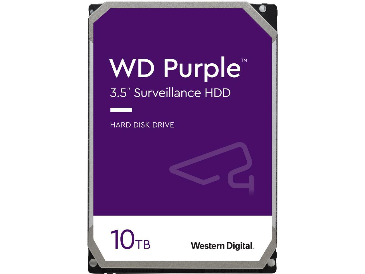 WD Purple WD101PURZ 10TB 7200 RPM 256MB Cache SATA 6.0Gb/s 3.5" Internal Hard Drive