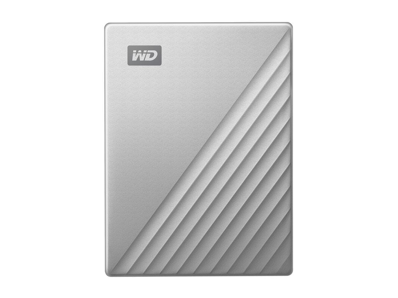 WD 4TB Silver My Passport Ultra Portable Storage External Hard Drive USB-C for Mac (WDBPMV0040BSL-WESN)