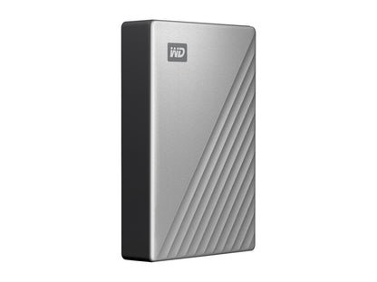 WD 4TB Silver My Passport Ultra Portable Storage External Hard Drive USB-C for PC/Windows (WDBFTM0040BSL-WESN)