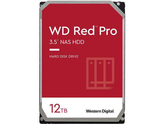 WD Red Pro WD121KFBX 12TB 7200 RPM 256MB Cache SATA 6.0Gb/s 3.5" Internal Hard Drive