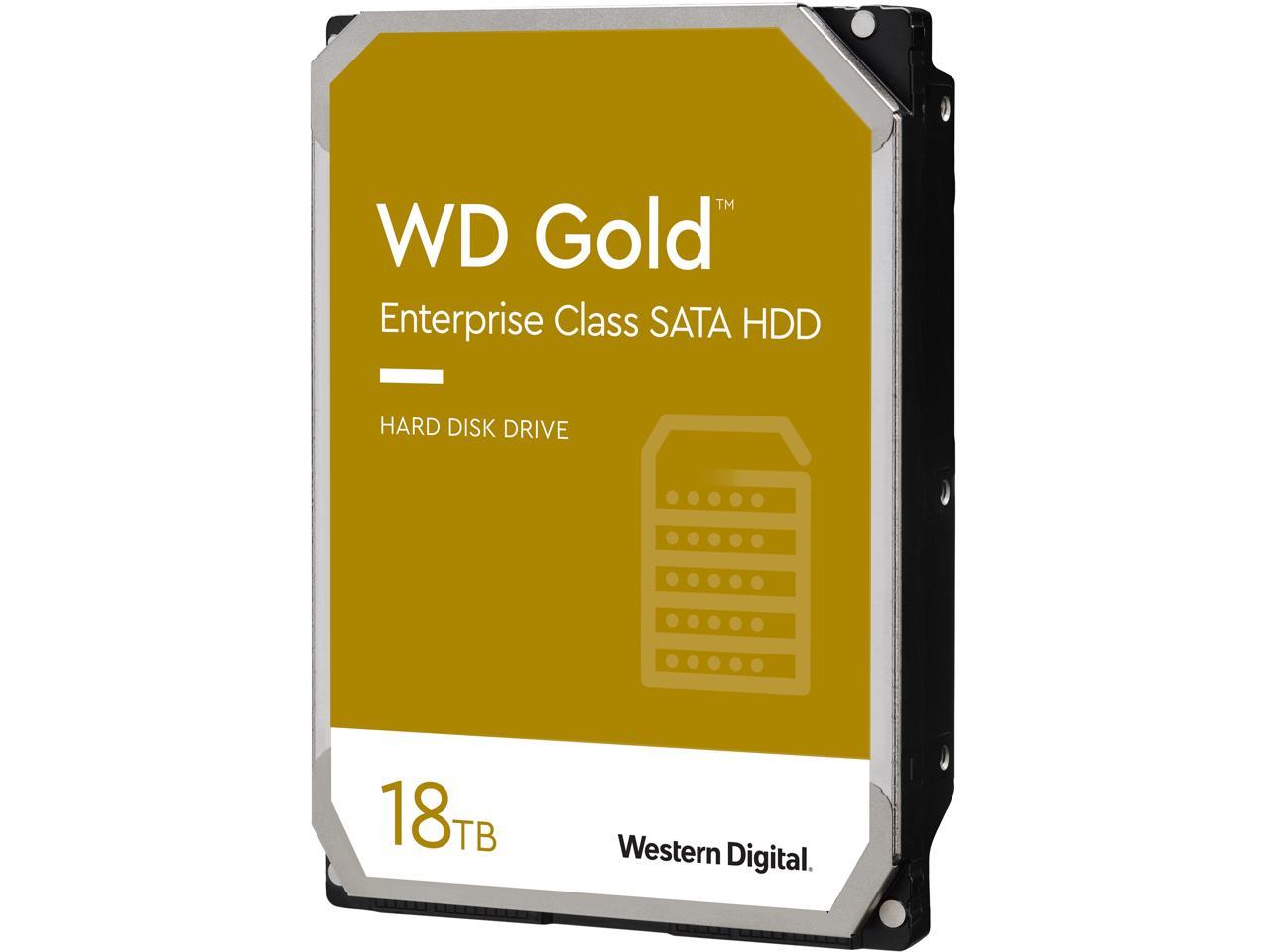 WD Gold 18TB Enterprise Class Hard Disk Drive - 7200 RPM Class SATA 6Gb/s 512MB Cache 3.5 Inch - WD181KRYZ