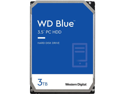 WD Blue 3TB Desktop Hard Disk Drive - 5400 RPM SATA 6Gb/s 256MB Cache 3.5 Inch - WD30EZAZ - OEM