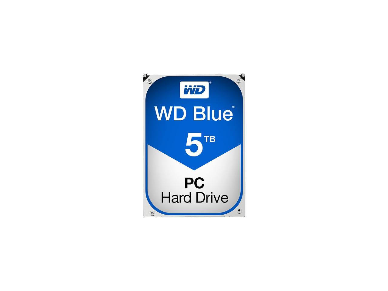 WD Blue 5TB Desktop Hard Disk Drive - 5400 RPM SATA 6 Gb/s 64MB Cache 3.5 Inch - WD50EZRZ