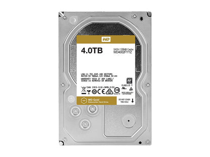 WD Gold 4TB Enterprise Class Hard Disk Drive - 7200 RPM Class SATA 6Gb/s 128MB Cache 3.5 Inch - WD4002FYYZ