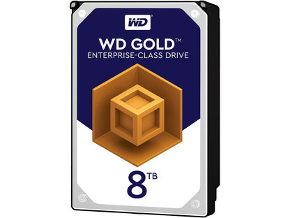 WD Gold 8TB Enterprise Class Hard Disk Drive - 7200 RPM Class SATA 6Gb/s 128MB Cache 3.5 Inch - WD8002FRYZ