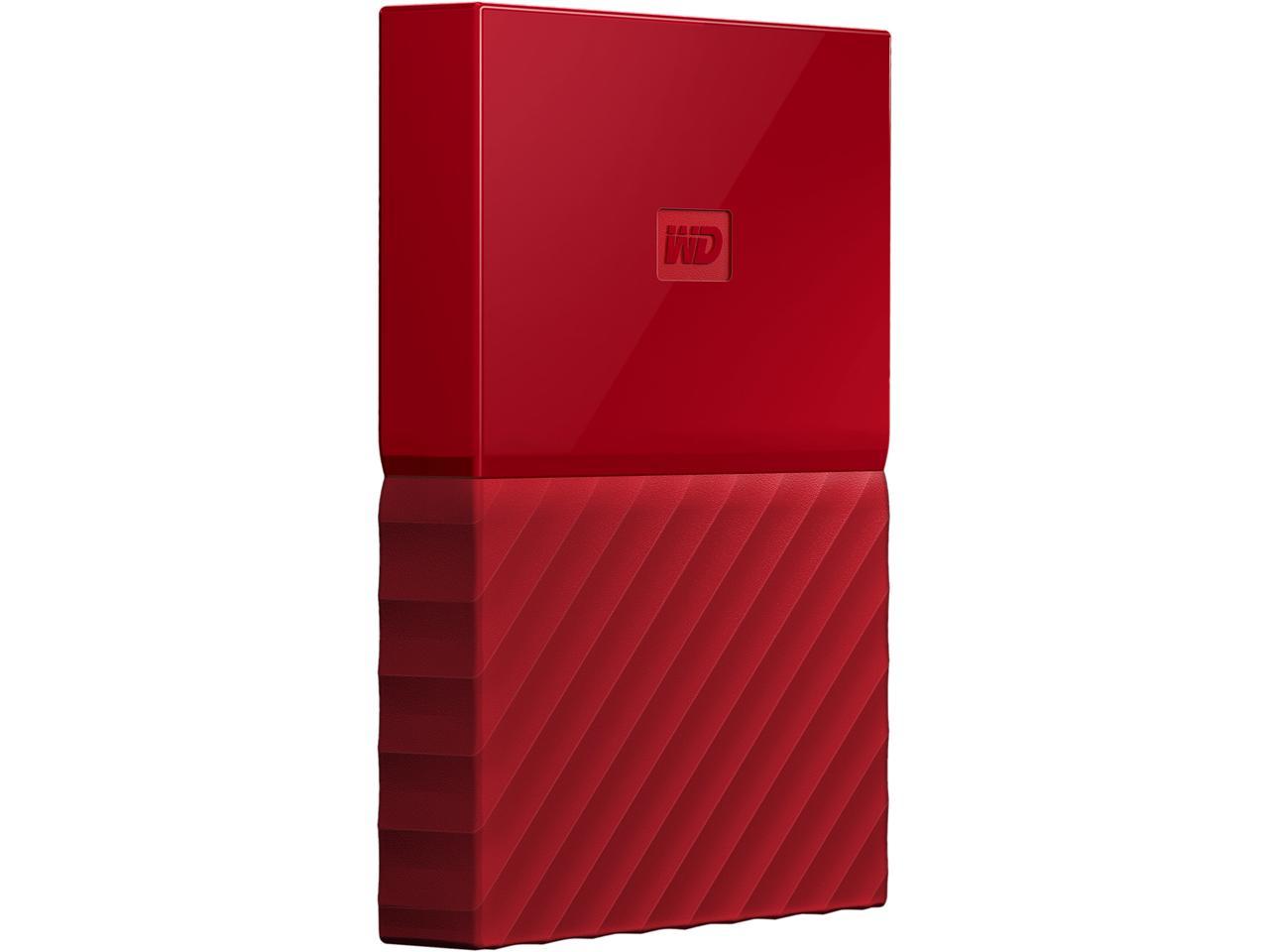 WD 1TB My Passport Portable Hard Drive USB 3.0 Model WDBYNN0010BRD-WESN Red