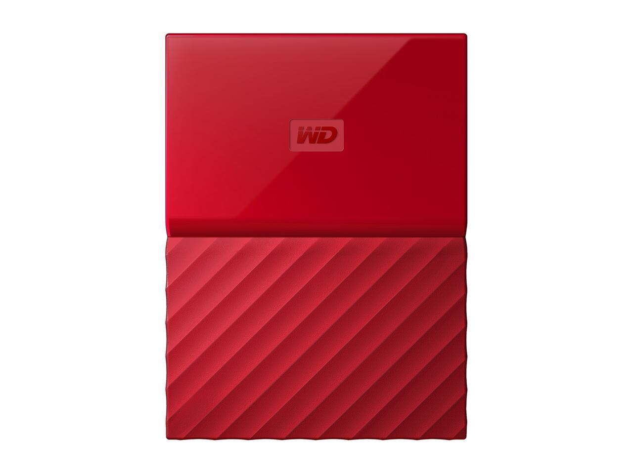 WD 1TB My Passport Portable Hard Drive USB 3.0 Model WDBYNN0010BRD-WESN Red