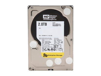 WD RE WD2000FYYZ 2TB 7200 RPM 64MB Cache SATA 6.0Gb/s 3.5" Enterprise Internal Hard Drive Bare Drive