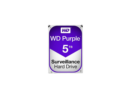 WD Purple WD50PURX 5TB 5400 RPM 64MB Cache SATA 6.0Gb/s 3.5" Internal Surveillance Hard Drive Bare Drive