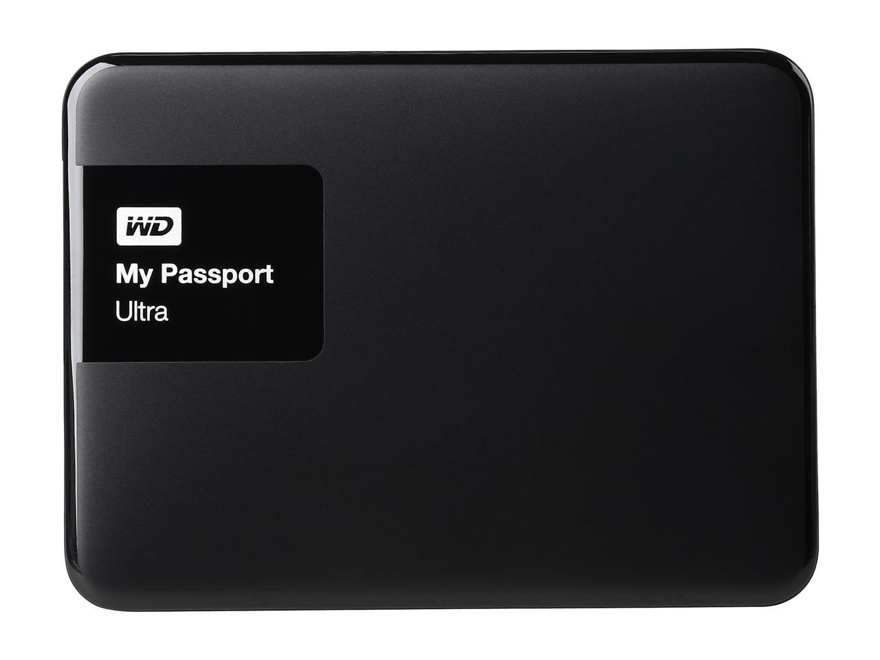 WD 500GB Black My Passport Ultra Portable External Hard Drive - USB 3.0 - WDBWWM5000ABK-NESN