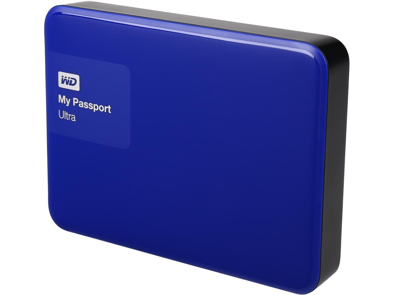 WD 3TB Blue My Passport Ultra Portable External Hard Drive - USB 3.0 - WDBBKD0030BBL-NESN
