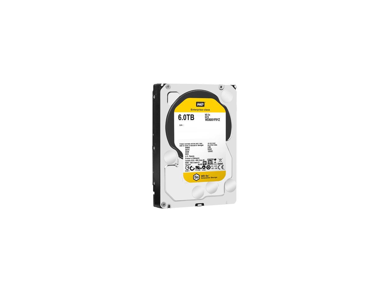 WD Se WD6001F9YZ 6TB 7200 RPM 128MB Cache SATA 6.0Gb/s 3.5" Datacenter Capacity HDD