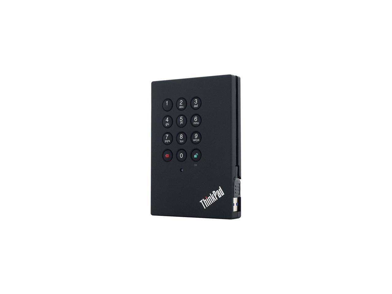 Lenovo 1TB ThinkPad Portable Secure External Hard Drive USB 3.0 Model 0A65621 Black