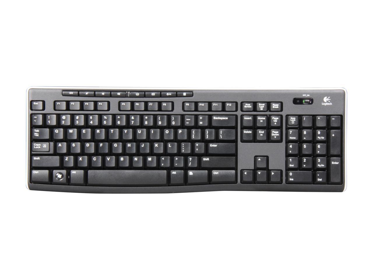 Logitech K270 2.4GHz Wireless Keyboard - Black