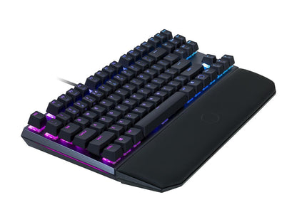 Cooler Master MK730 Tenkeyless Gaming Mechanical Keyboard with Cherry MX Brown, RGB Per-Key lighting and Removable Wrist Rest
