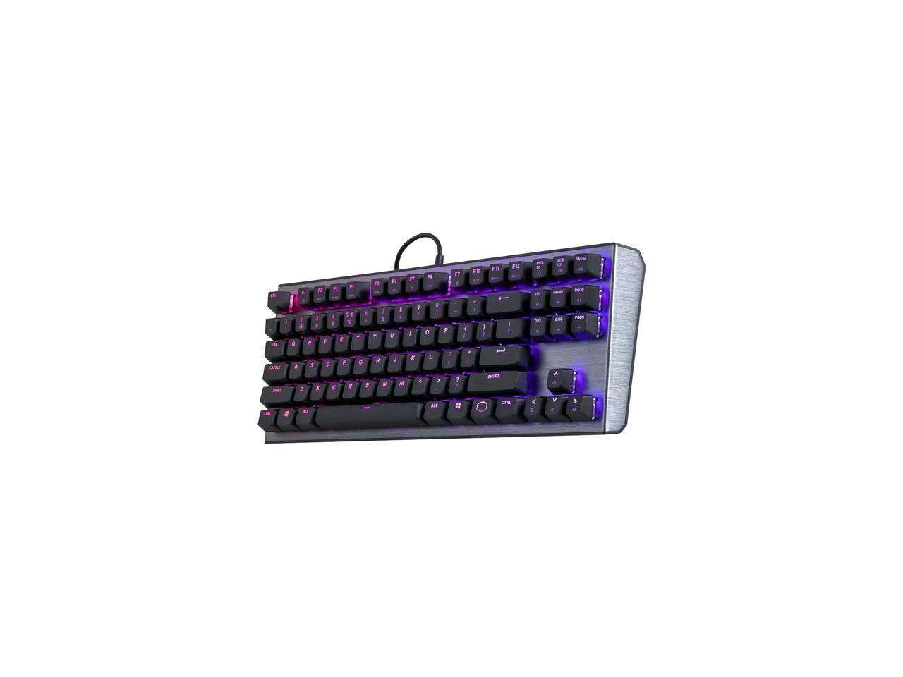 Cooler Master CK530 Tenkeyless Gaming Mechanical Keyboard with Blue Switches, RGB Backlighting, On-the-Fly Controls, and Aluminum Top Plate