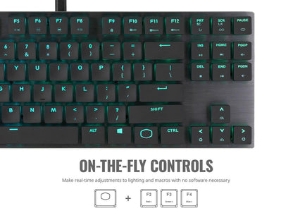 Cooler Master SK630 Tenkeyless Mechanical Keyboard with Cherry MX Low Profile Switches in Brushed Aluminum Design
