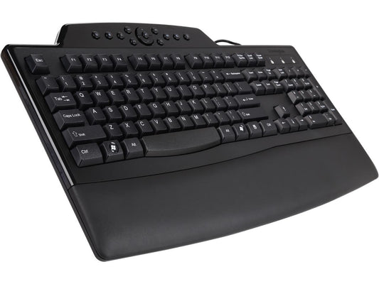 Kensington K72402US Black USB Wired Ergonomic Pro Fit Comfort Keyboard
