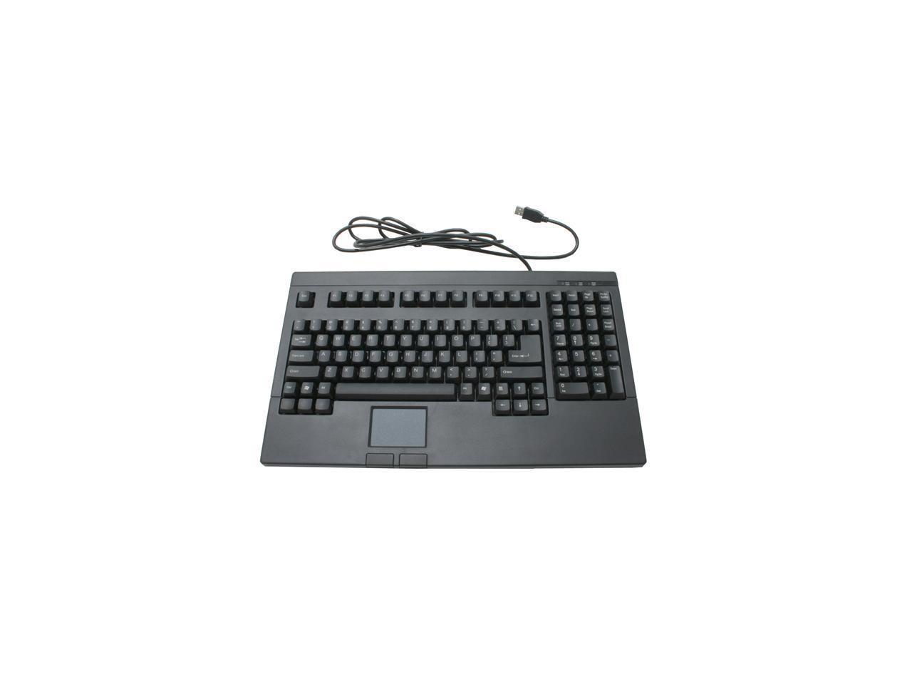 Adesso ACK-730UB EasyTouch USB Rackmount Size Keyboard with touchpad (Black)