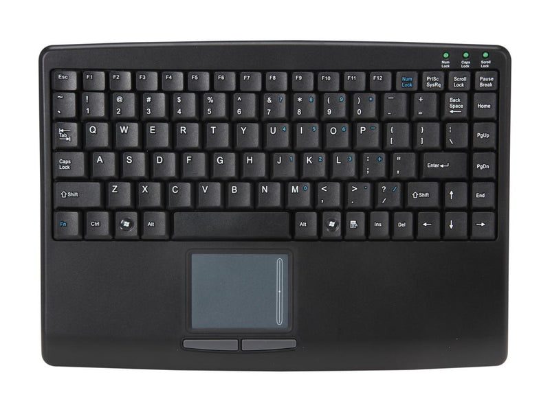 Adesso AKB-410UB SlimTouch USB Mini Keyboard with Touchpad (Black)