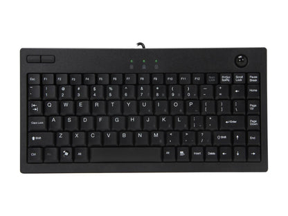 Adesso AKB-310UB Mini USB Keyboard built-in Optical Trackball (Black)