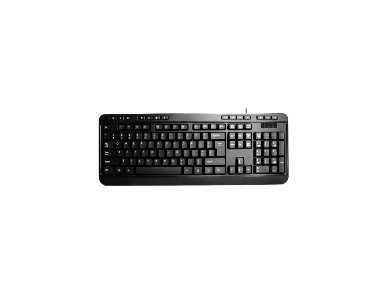 Adesso AKB-132PB Desktop Multimedia PS/2 keyboard (Black)