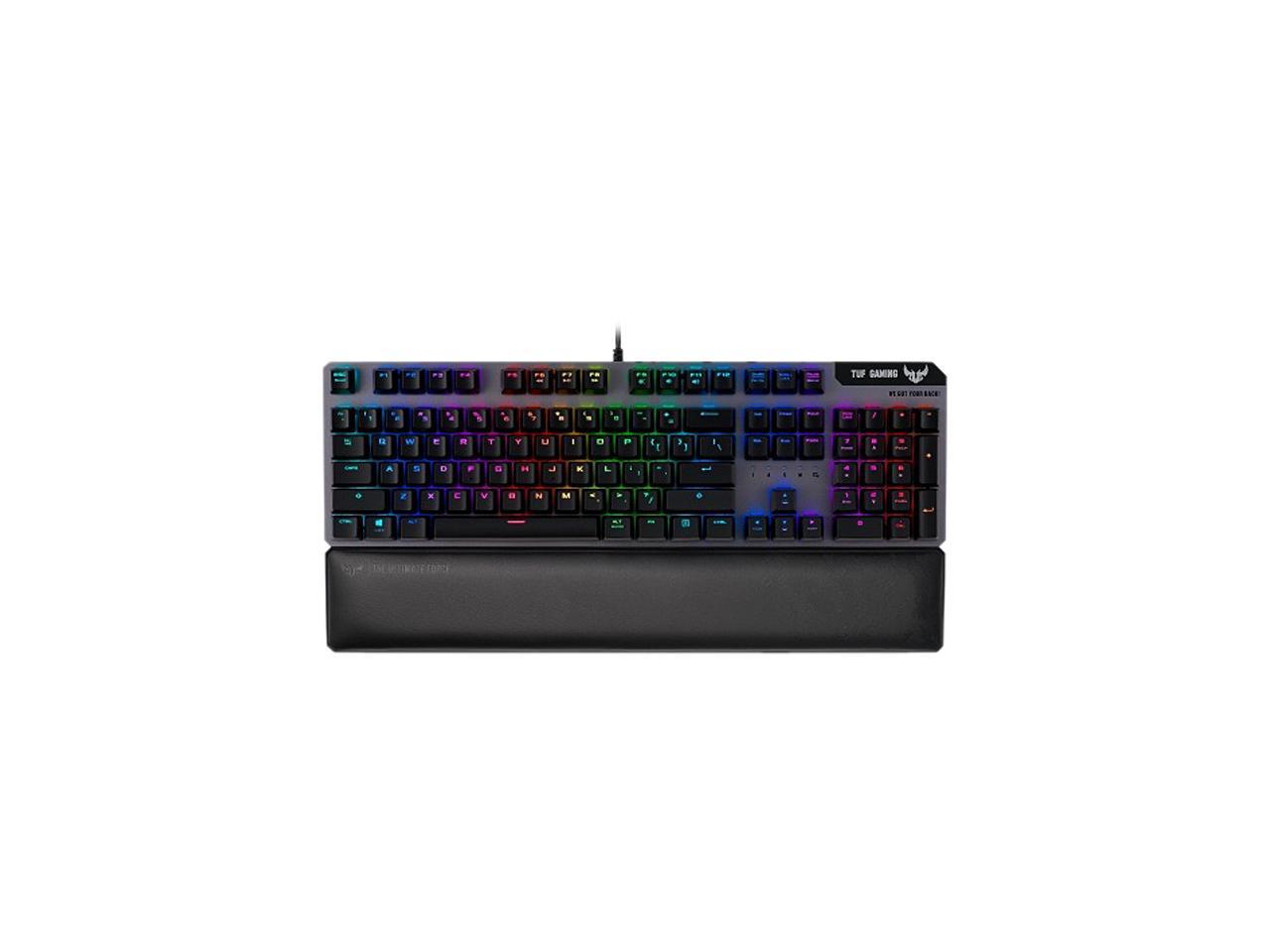 ASUS TUF Gaming K7 Optical-mech Gaming Keyboard with Tactile Switch, Detachable Wrist Rest, IP56 Waterproof Standard and Aura Sync RGB Lighting