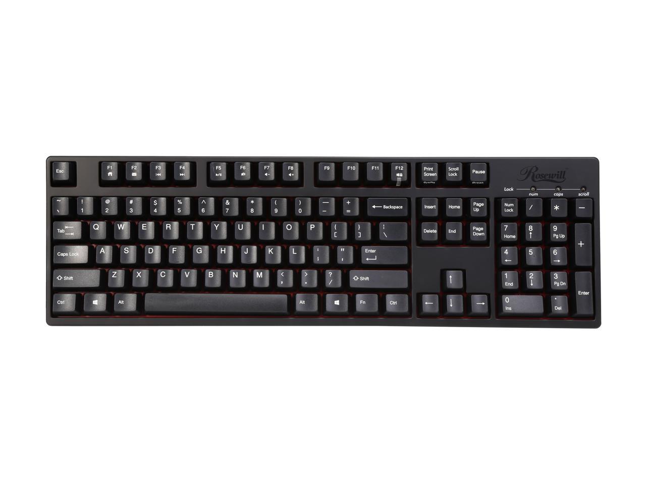 Rosewill Mechanical Gaming Keyboard with Cherry MX Brown Switches - RK-9000V2 BR