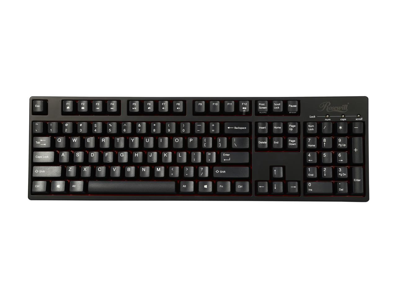 Rosewill Mechanical Keyboard with Cherry MX Red Switches - Retail - RK-9000V2 RE