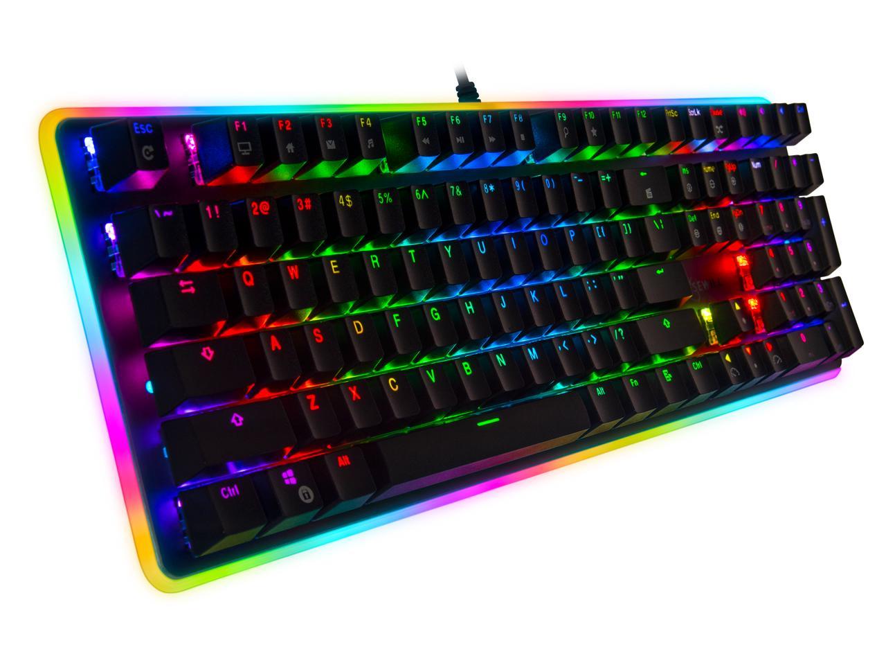 Rosewill Mechanical Gaming Keyboard, 22 RGB Backlit Modes, Brown Switches - NEON K81 BR