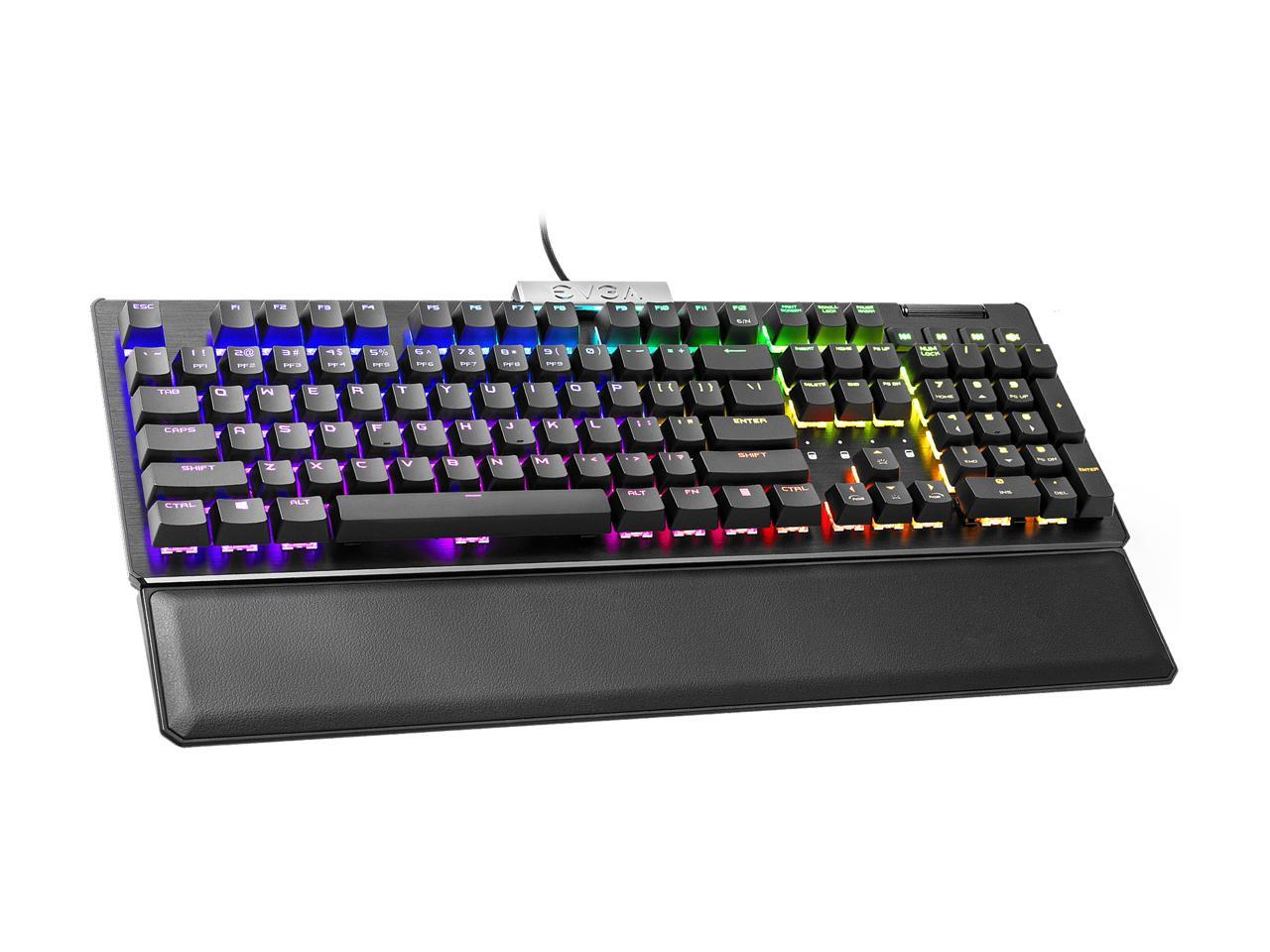 EVGA Z15 RGB Mechanical Gaming Keyboard, Clicky Switch, RGB Backlit LED, Hot Swappable Kailh Speed Bronze Switches 822-W1-15US-KR