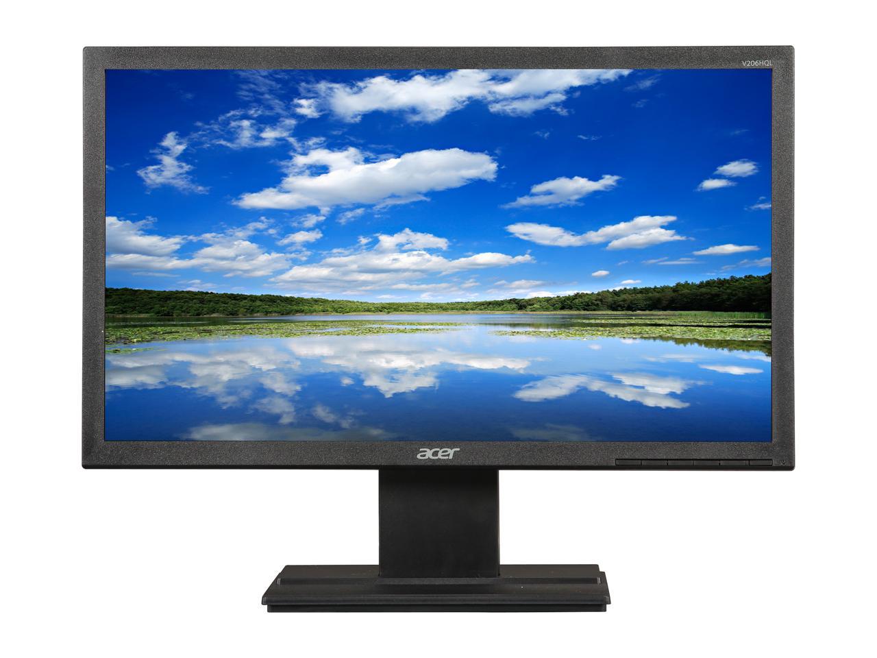 Acer V206HQL Abmd 20" (Actual size 19.5") 1600 x 900 HD+ 5ms (GTG) 60Hz VGA DVI Built-in Speakers Backlit LED LCD Monitor