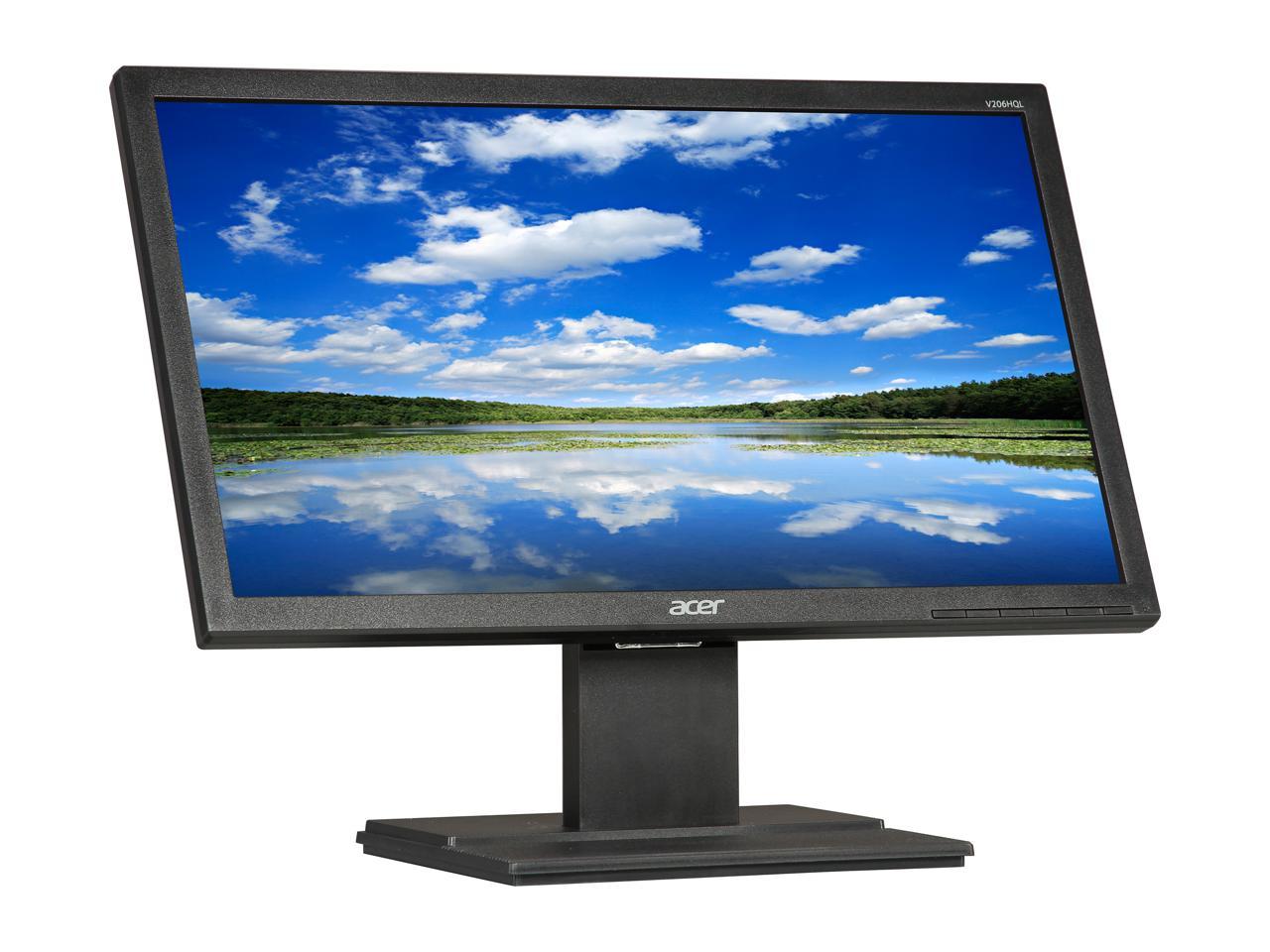 Acer V206HQL Abmd 20" (Actual size 19.5") 1600 x 900 HD+ 5ms (GTG) 60Hz VGA DVI Built-in Speakers Backlit LED LCD Monitor