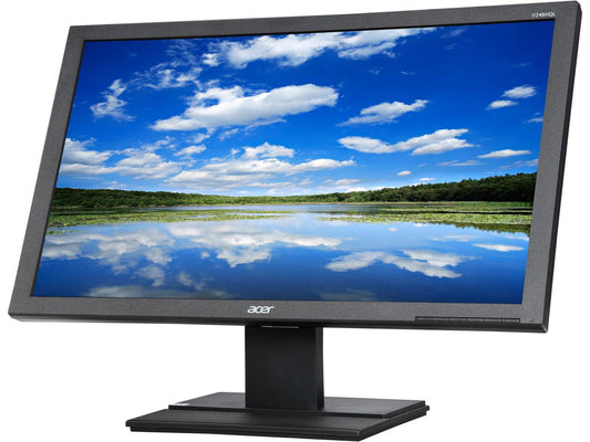 Acer V246HQL Cbd UM.UV6AA.C01 24" (Actual size 23.6") Full HD 1920 x 1080 5 ms D-Sub, DVI LCD Monitor