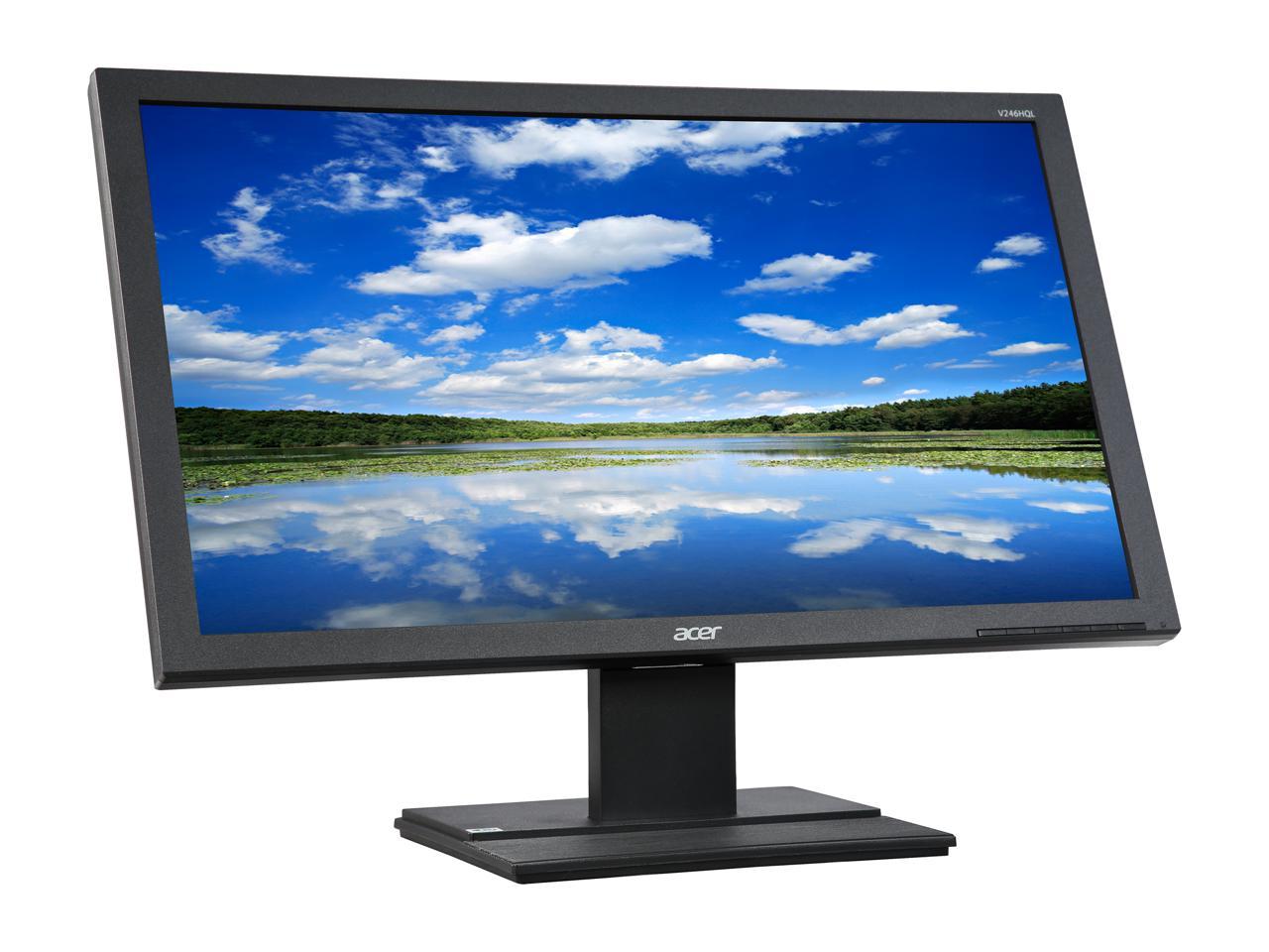 Acer V246HQL Cbd UM.UV6AA.C01 24" (Actual size 23.6") Full HD 1920 x 1080 5 ms D-Sub, DVI LCD Monitor