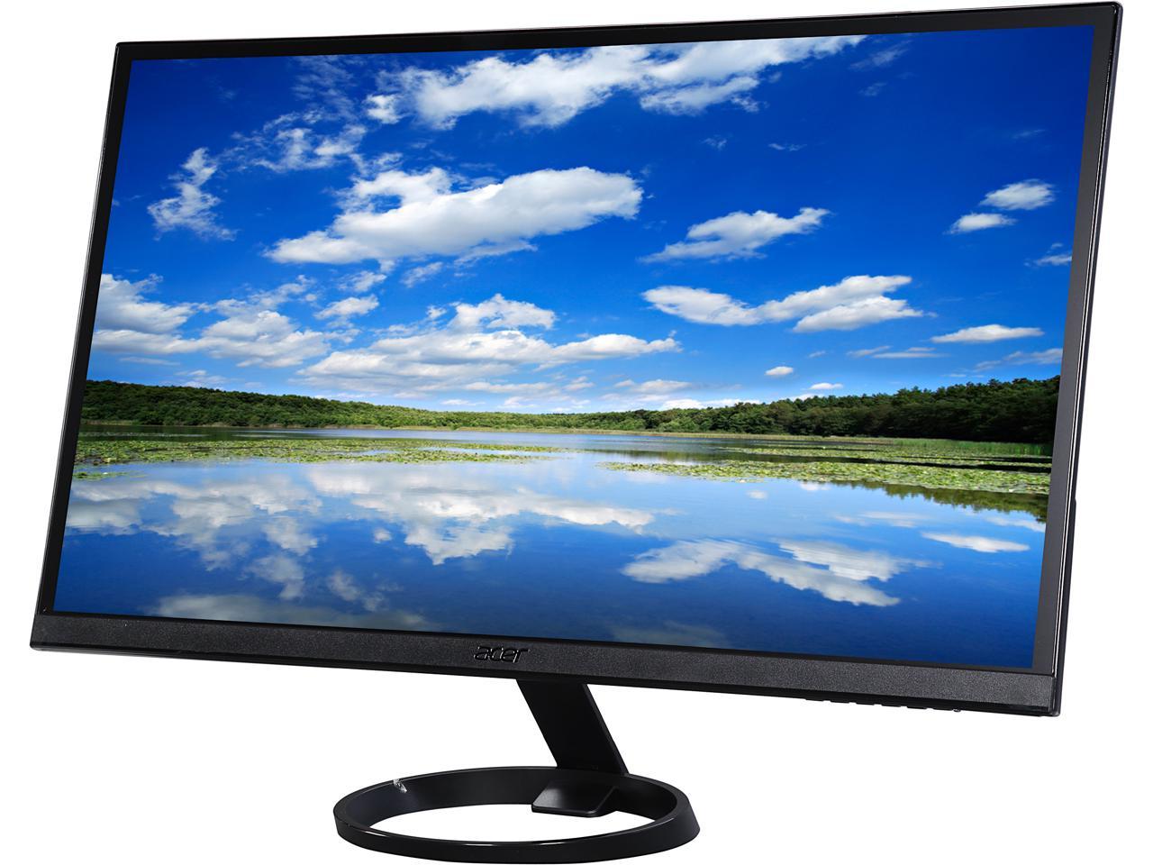 Acer R Series R271 bid Black 27" IPS 4ms (GTG) Widescreen LED Blacklight LCD 1920 x 1080 FHD, Ultra-Sim Framless Design, w/ AcerFlicker Less Technology, Vision Health Technologies