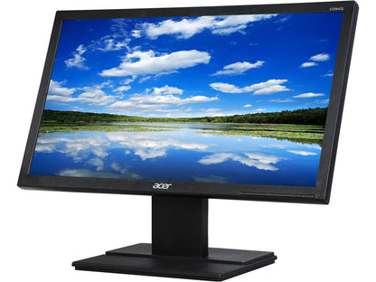 Acer V206HQL Black 19.5" 5ms Widescreen LED Backlight LCD Monitor - 16:9 - Adjustable Display Angle 200 cd/m2 DC 100,000,000:1 (600:1) Manufacturer Recertified