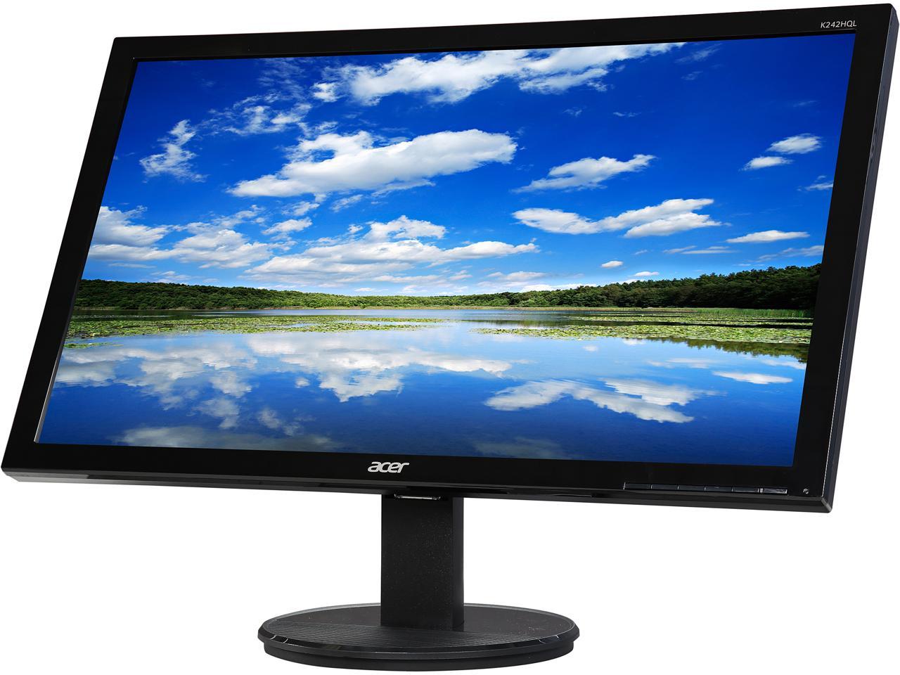 Acer K2 Series K242HQL cbid 23.6" TN 1ms (GTG) Black Widescreen LED/LCD Monitor 1920 x 1080 FHD at 60 Hz Refresh Rate, Eco Friendly Design, Visual Comfortable W/D-sub HDMI, and DVI Connectivity