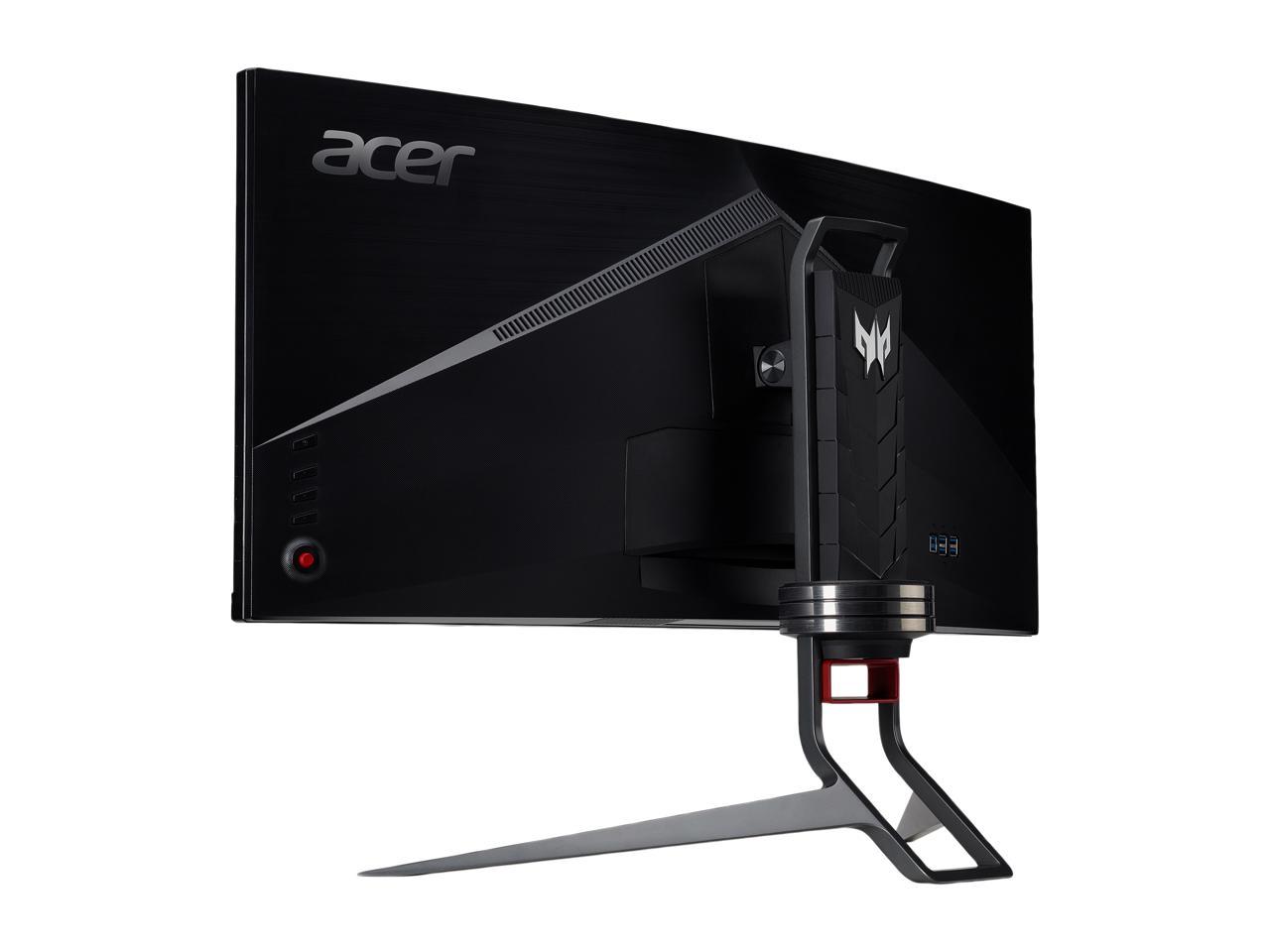 Acer Predator X34 Pbmiphzx 34" 3440 x 1440 UltraWide QHD 4ms 100HZ NVIDIA G-SYNC ZeroFrame Design Tilt Swivel Height Adjustable IPS Cuved Ultra-wide Gaming Monitor